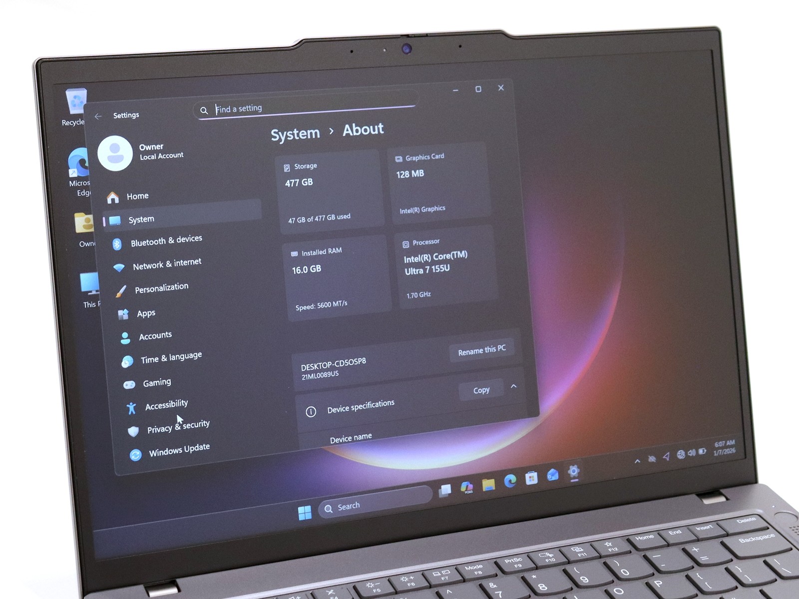 Lenovo ThinkPad T14 Gen 5 14.0″ FHD+ Intel Ultra 7 155U 16GB RAM 512GB NVMe W11P