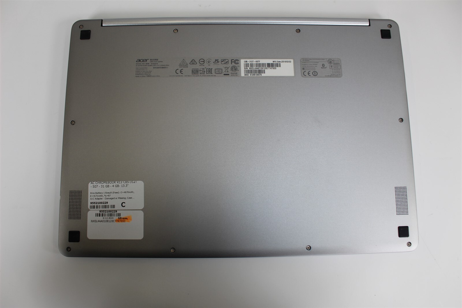 Acer R13 2-in-1 Chromebook 13″ Touch 4-Core 4GB RAM 32GB eMMC CB5-312T-K6TF