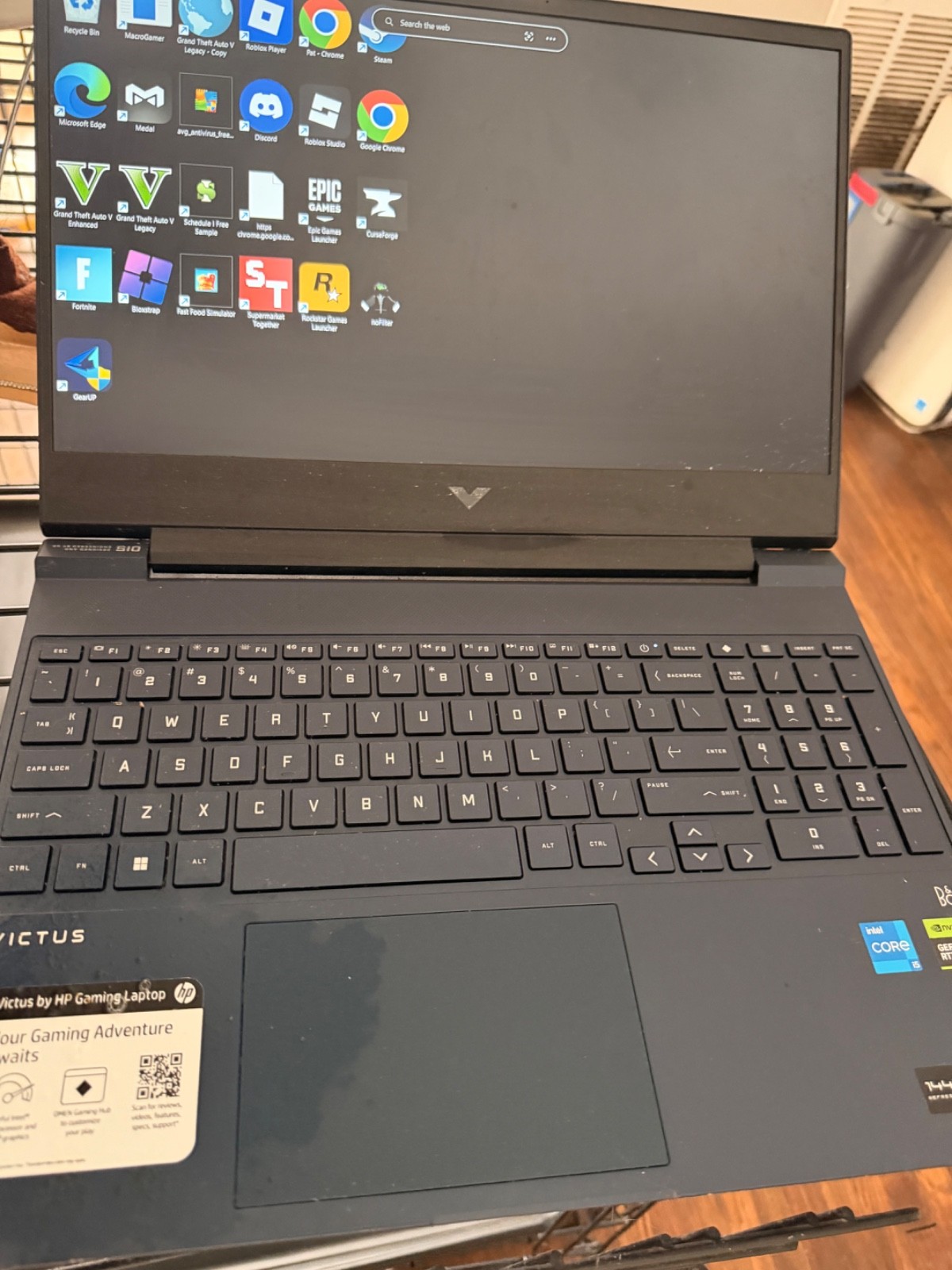 HP Victus 15-FA0025NR 15.6” (512GB SSD Intel Core i5-12500H 8GB RAM) Gaming…