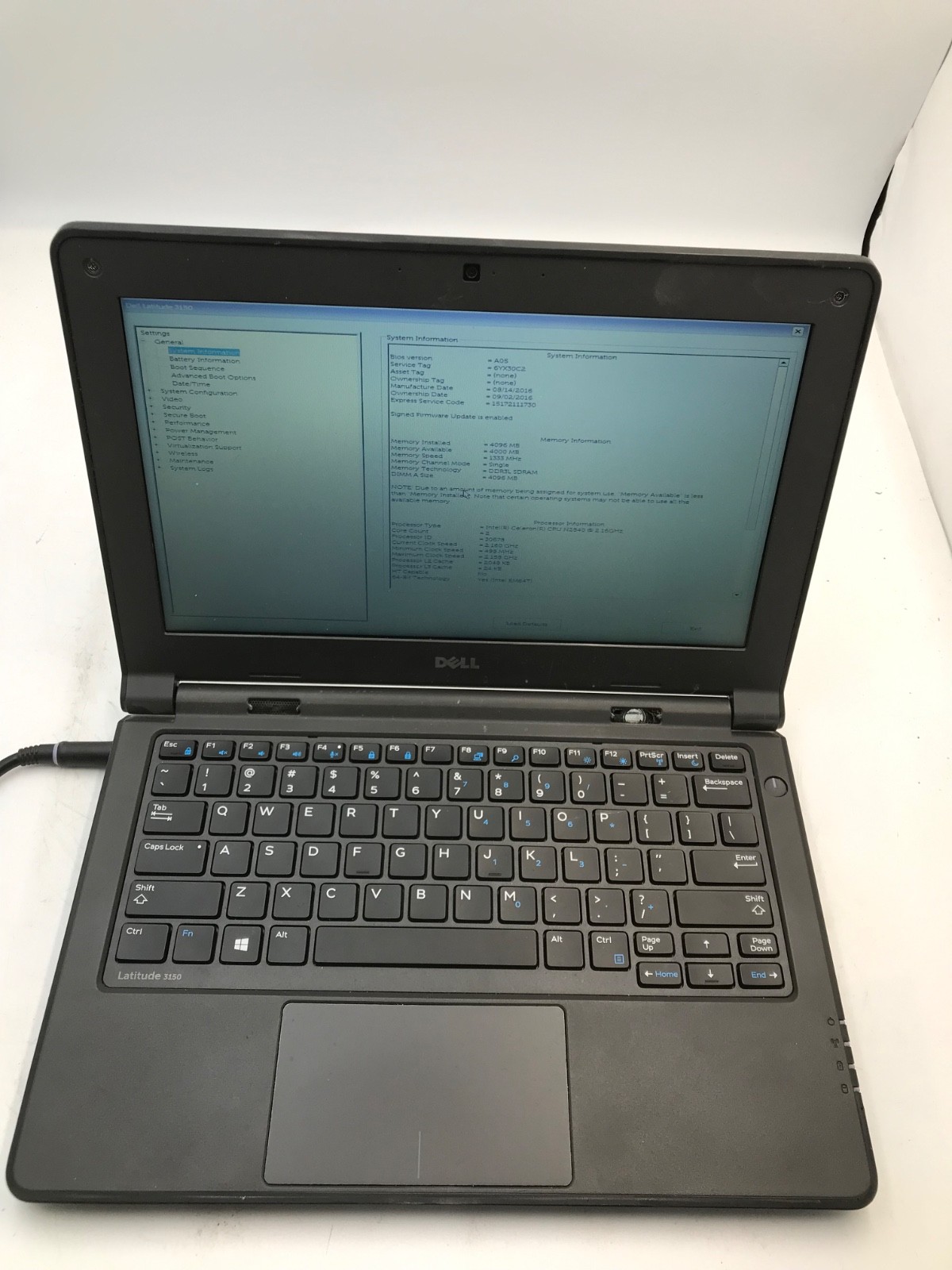 Dell Latitude 3150 11.6″ Laptop Intel Celeron 4Gb RAM – Broken Speaker
