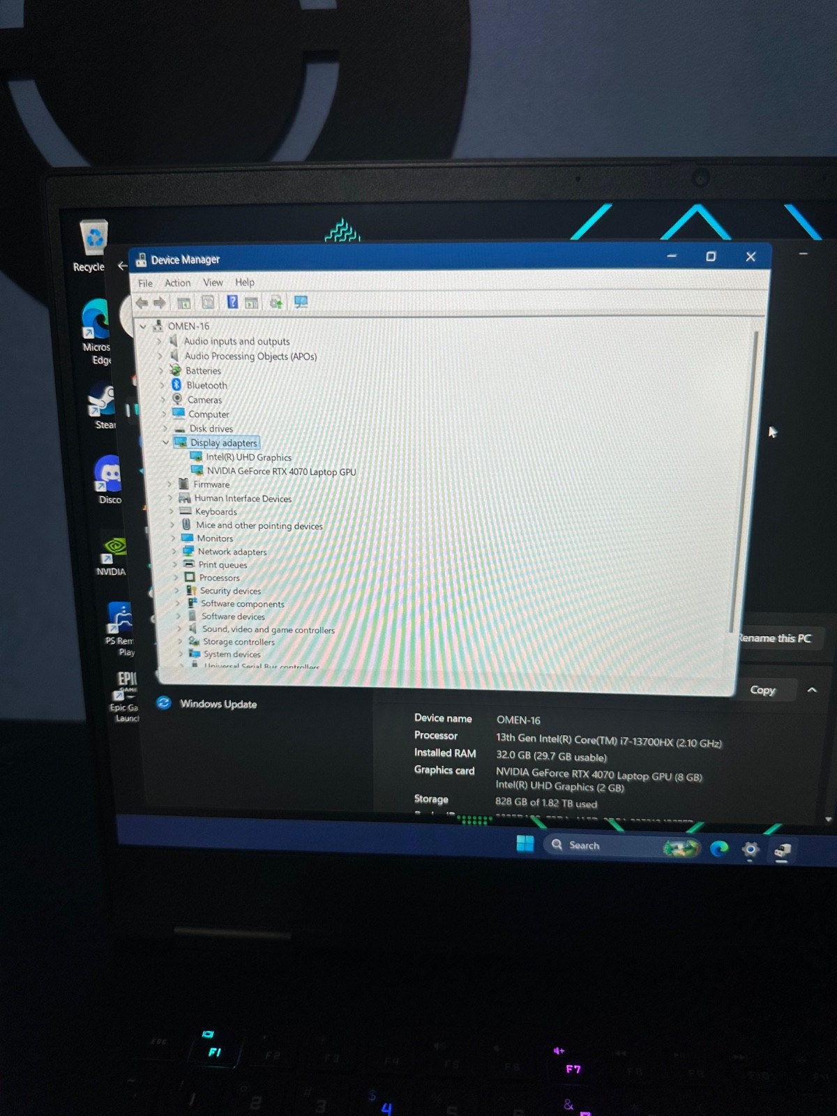 HP OMEN 16 16in i7-13700HX 32GB 2TB Samsung Pro SSD RTX 4070 Win11 Black