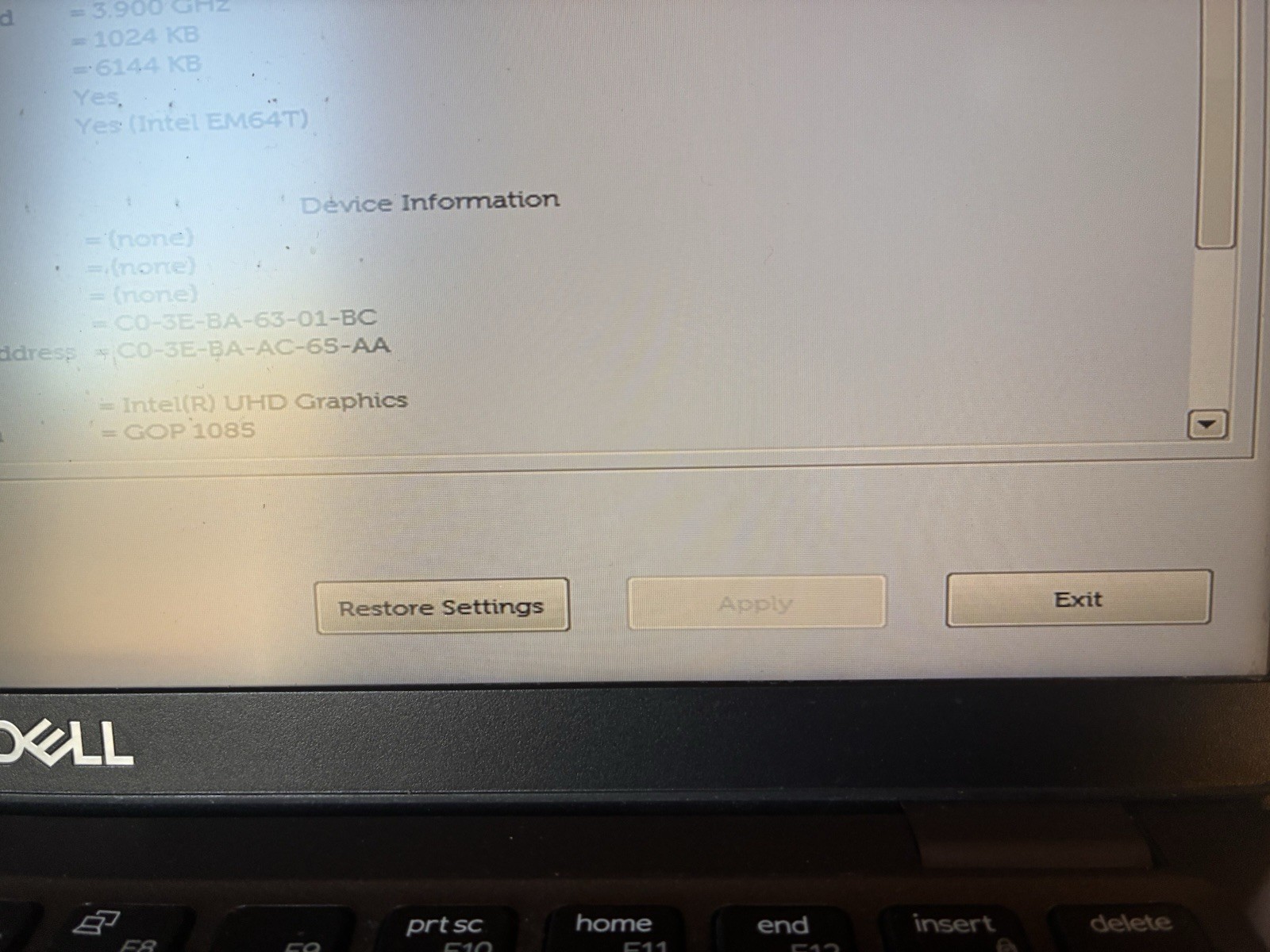 Dell Latitude 5400 i5-8250U 1.60 GHz 0GB RAM No SSD Read