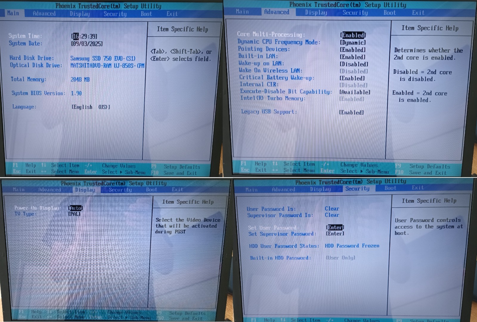 Toshiba Equium A200 PSA-F5E Laptop Notebook 15.4″ 2GB 250GB SSD Windows Vista