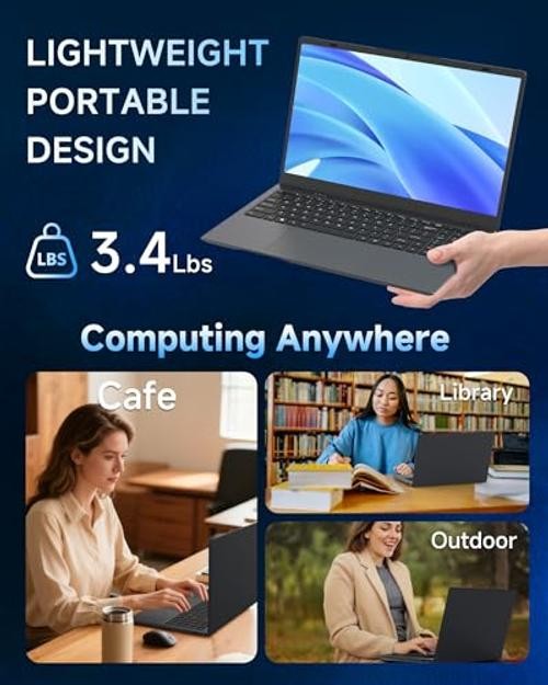 Laptop 32GB RAM 512GB SSD, 15.6 Inch Laptop Computer with FHD IPS Screen,