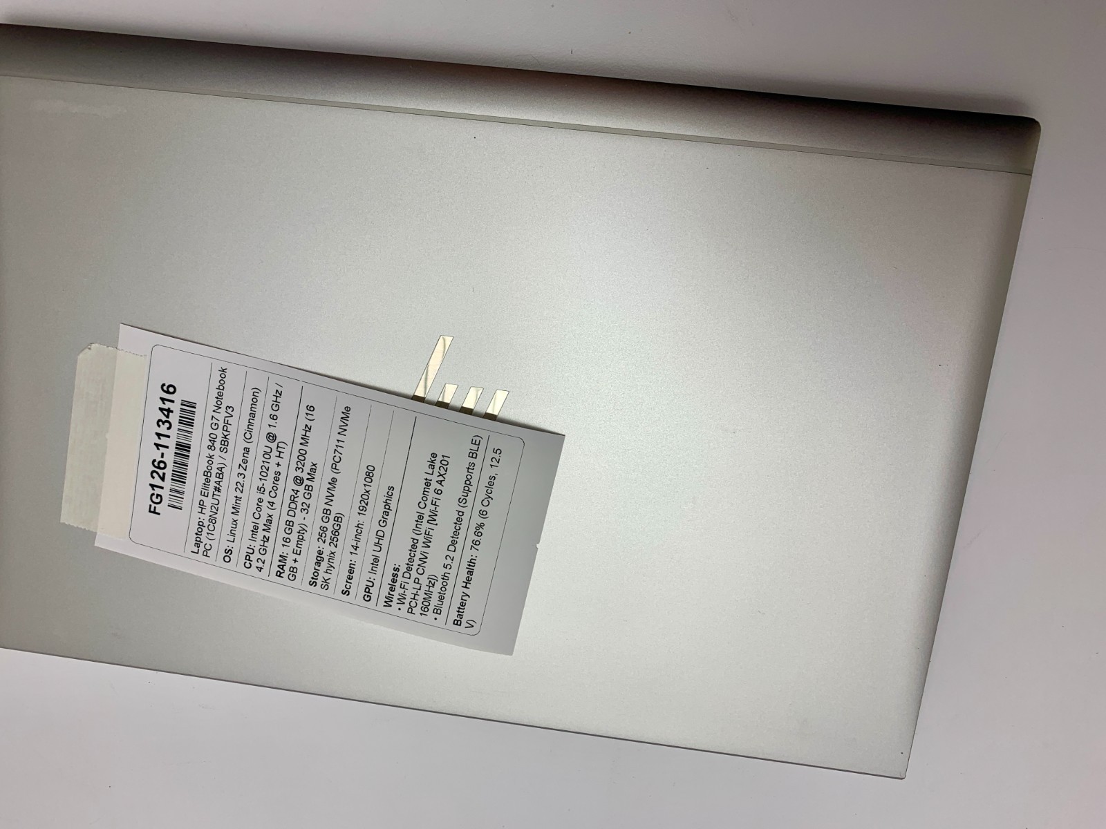 HP EliteBook 840 G7 | i5-10210U | 16GB RAM | 256GB NVMe | LINUX