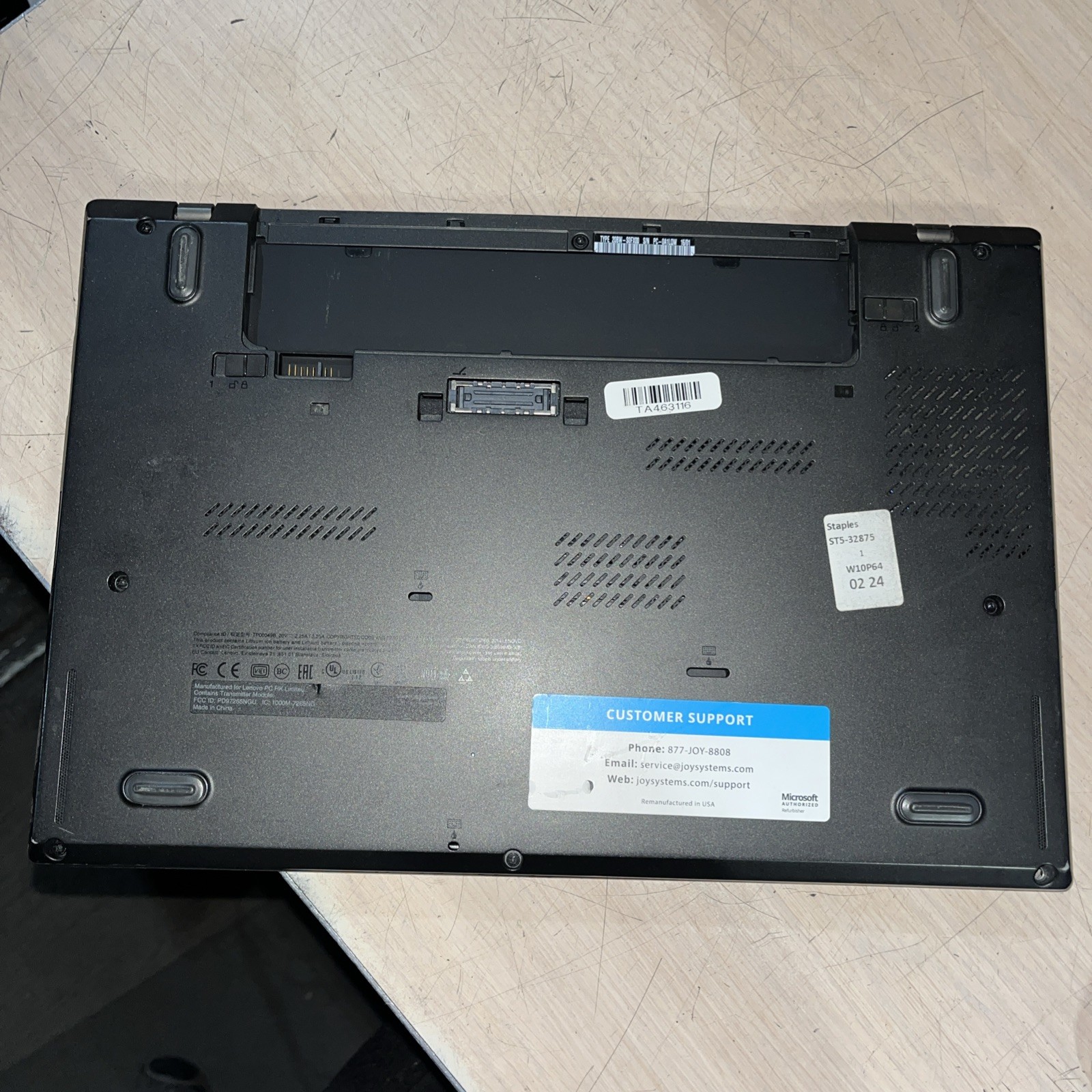LENOVO THINKPAD T450S INTEL CORE I7-5600U 2.60GHZ 12GB RAM NO HD
