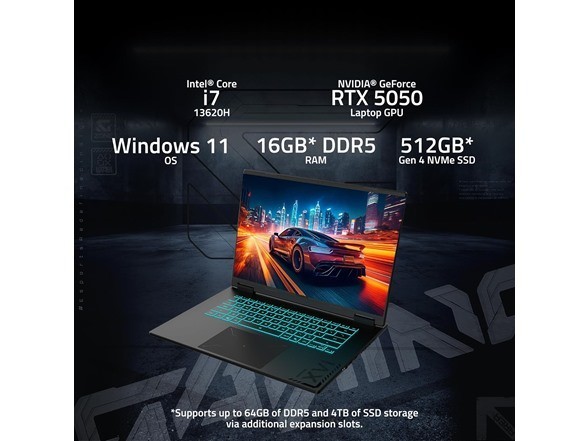 NEW GIGABYTE Gaming A16 16″ WUXGA 165Hz Laptop i7-13620H 16GB 512GB RTX 5050
