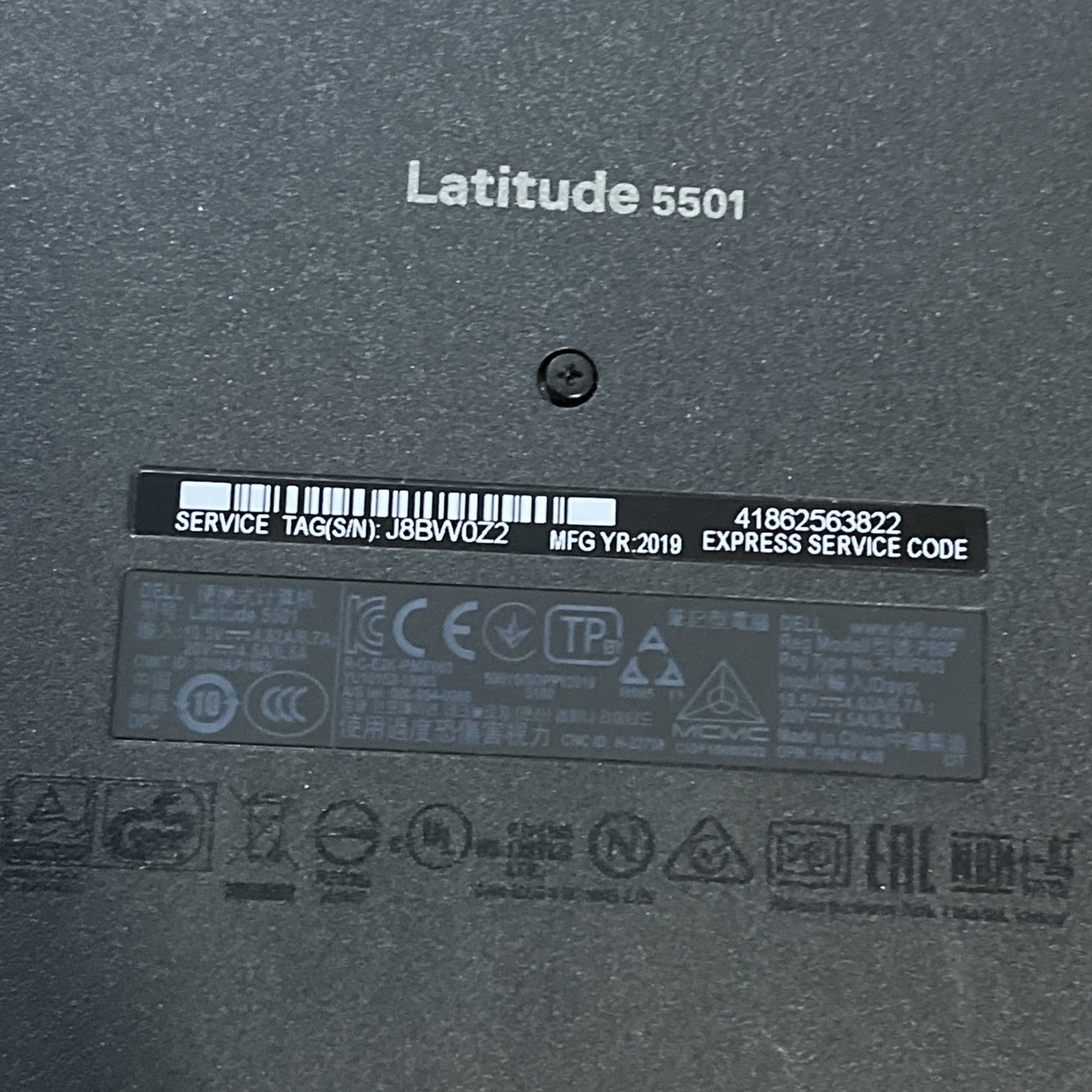 DELL LATITUDE 5501 INTEL CORE I5-9400U 2.50GHZ 8GB RAM NO HD
