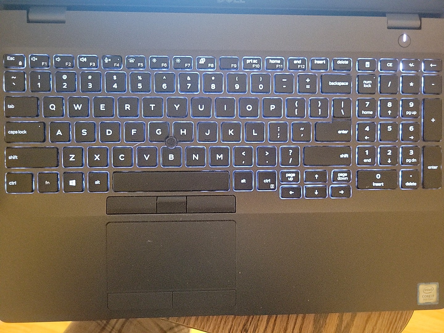 Dell Precision 3541, Broken Screen 256GB NVME, 8GB Ram, Core i7 9th Gen. No OS