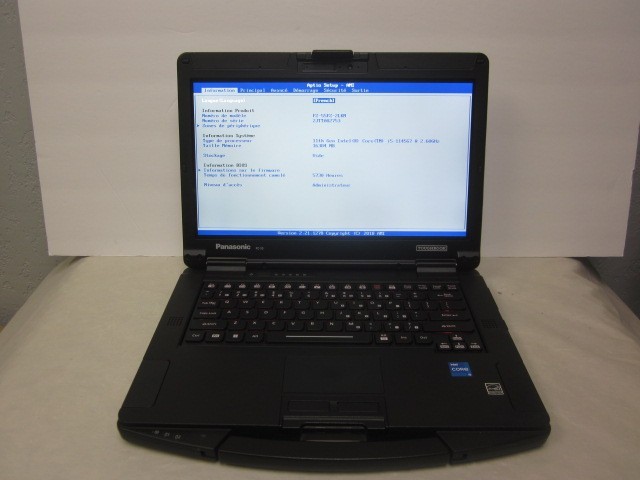 Panasonic Toughbook FZ-55 I5-1145G7 @ 2.6GHz 16GB NO SSD NO AC TOUCH 5730 HOURS