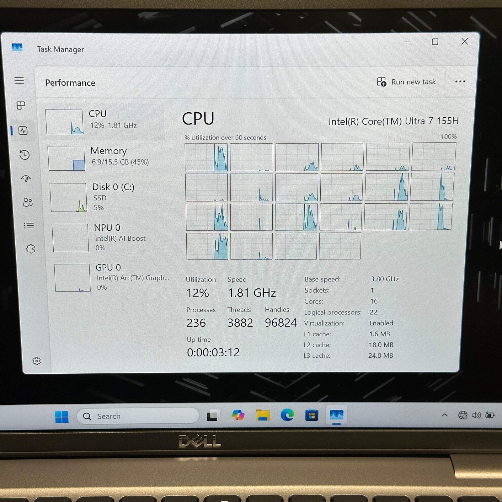 Dell Precision 3490 14″ Core Ultra 7 155H 3.8GHz 16GB RAM 256GB SSD