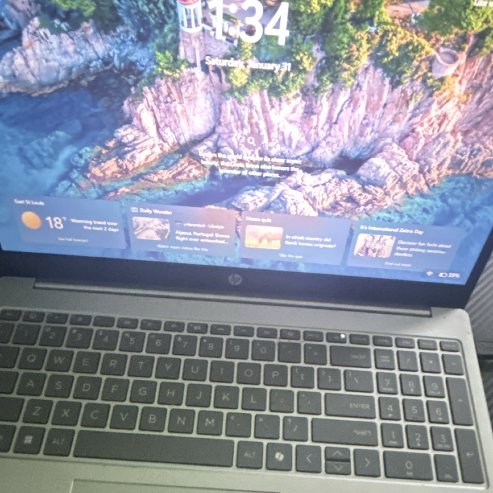 HP Silver Notebook Laptop Windows 10 OS Portable Computer PC Sleek Design