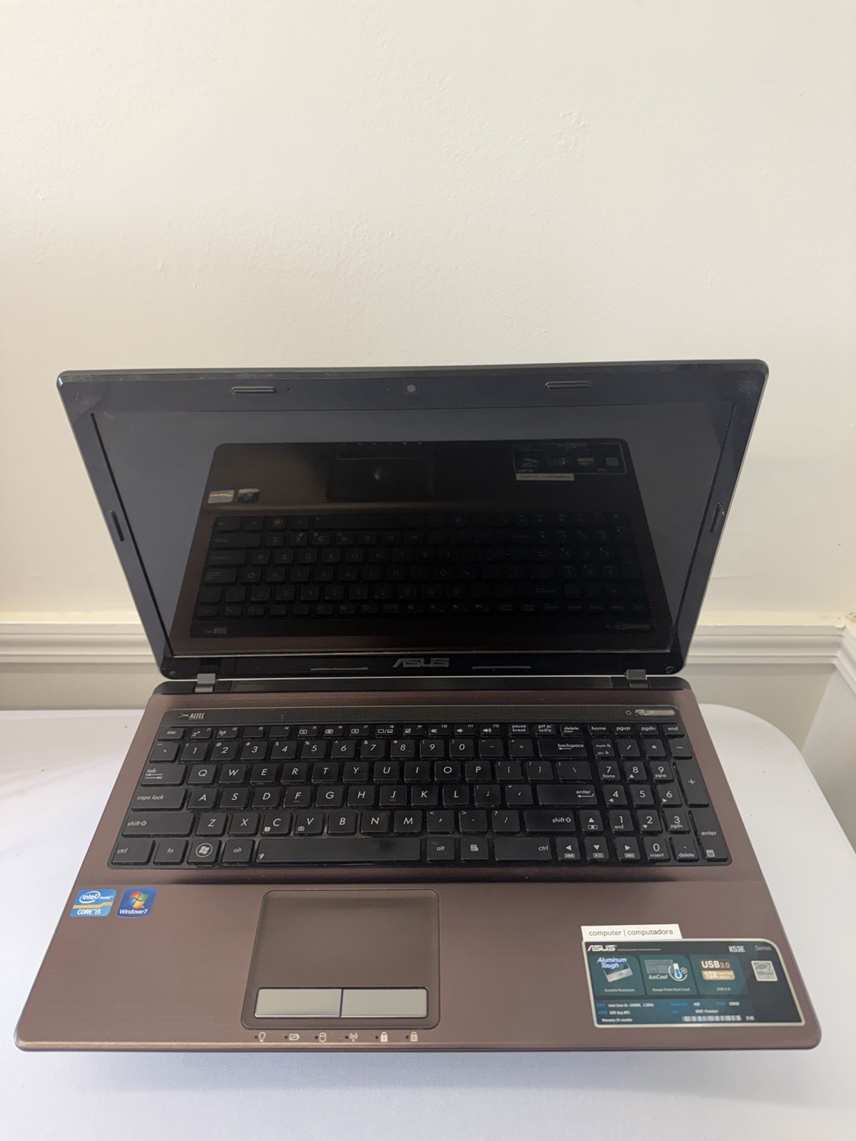 Asus K53E Laptop – Good Screen – Intel i5-2450M – Read Des