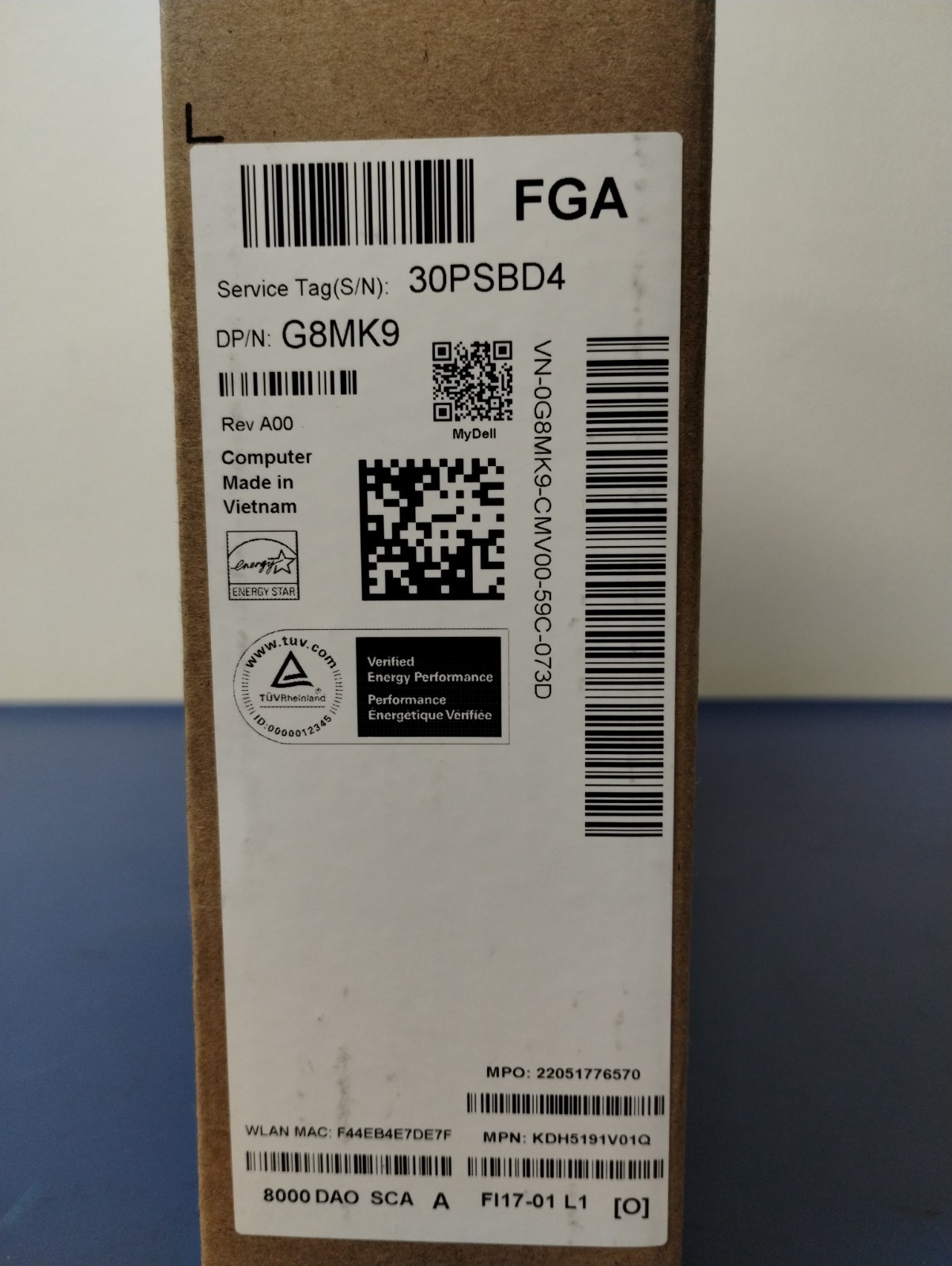 DELL 15 DC15255 G8MK9, AMD Ryzen 7 7730U, 16 GB RAM, 512 GB NVMe SSD
