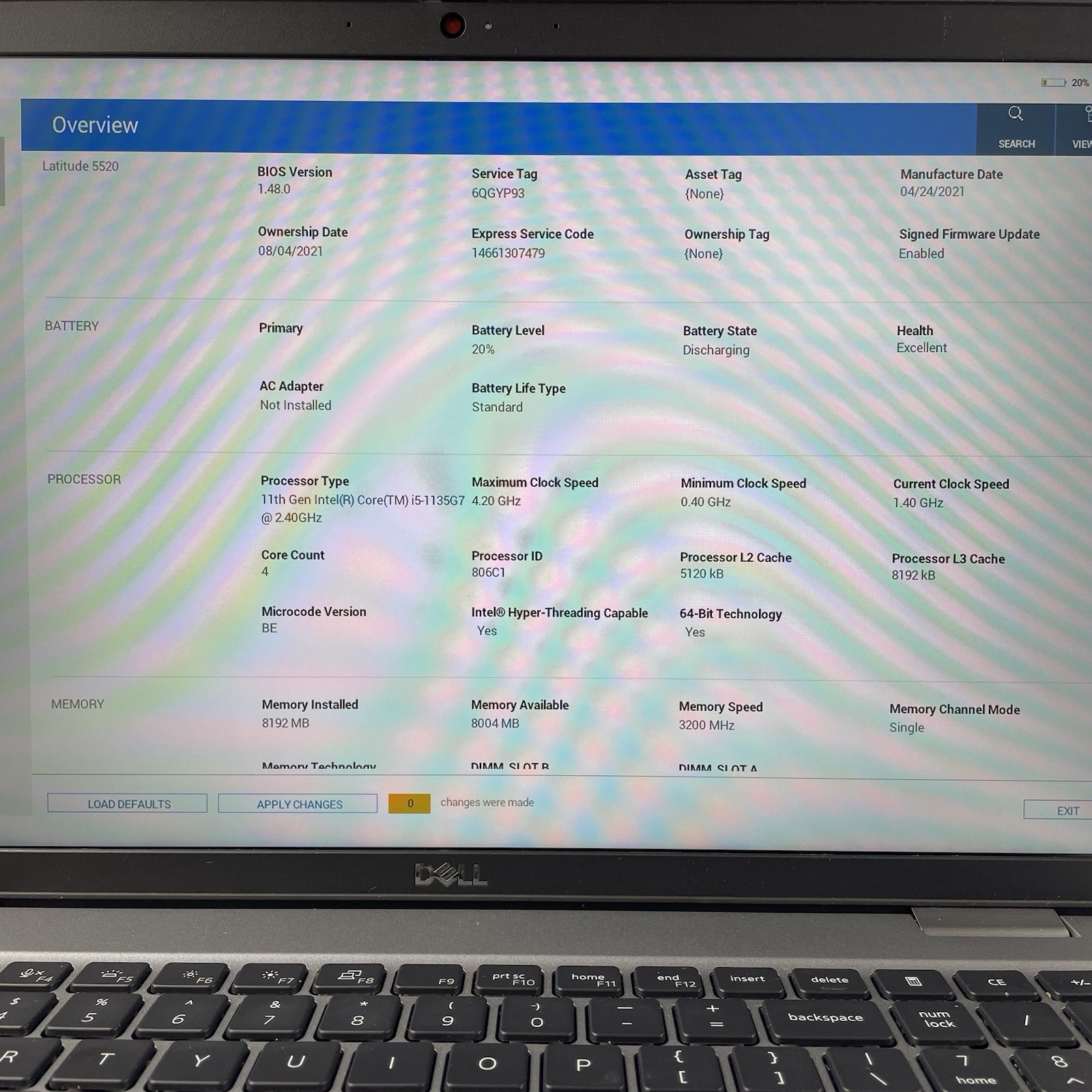Dell Latitude 5520 15.6″ i5-1135G7 2.4GHz 8GB RAM No SSD/OS/AC – Scratched Paint