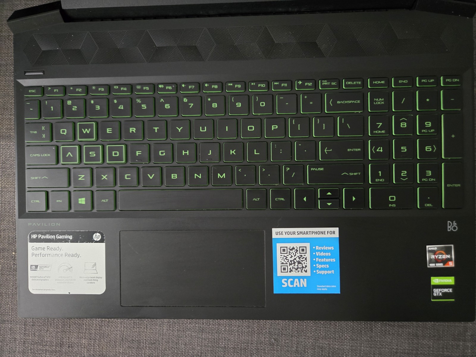 HP 15-EC0013DX 15.6in Laptop 256GB SSD, Ryzen 5, NVIDIA GeForce GTX