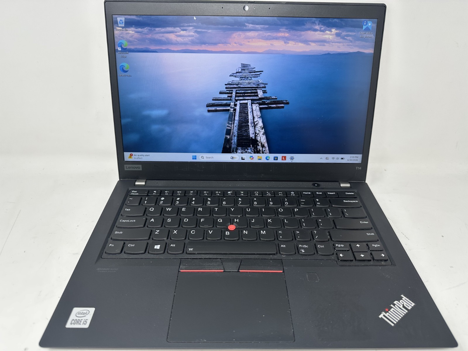Lenovo ThinkPad T14 Gen 1, 256GB NVMe SSD Intel Core i5 10th Gen 8GB RAM Win11