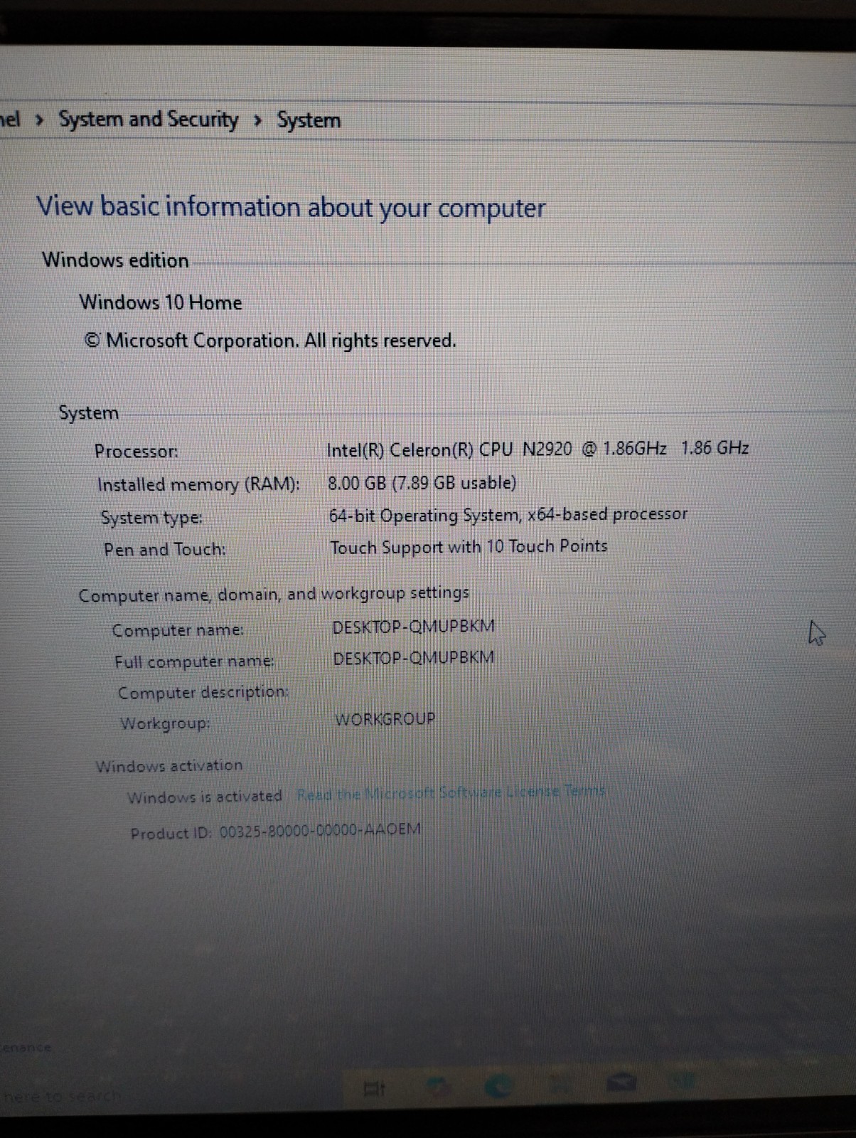 Acer Aspire E1-510P Z5WE3 15.6″ Touch Laptop Celeron N2920 8GB 500GB W10H