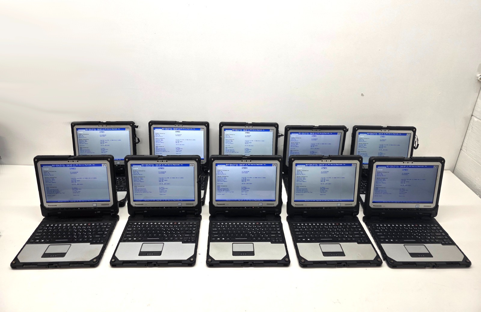 Lot 10 Panasonic Toughbook CF-33 i5 8GB 128GB Barcode LTE Rugged PCs