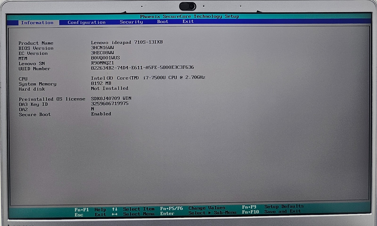 Lenovo IdeaPad 710S-13IKB 13.3″ Laptop Intel Core i7-7500U 8GB Ram NO HD/OS (FL)