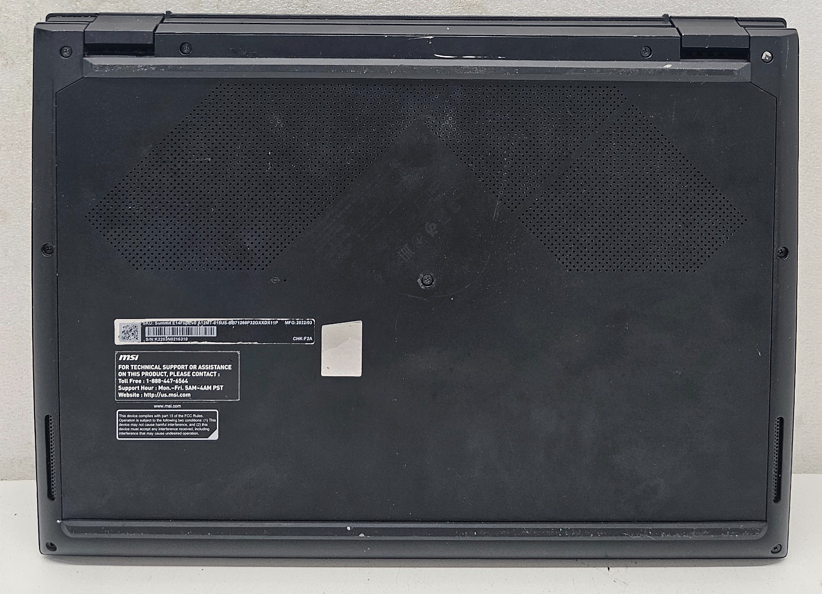 MSI Summit E14 Flip Evo 14″ Laptop Intel Core i7-1260P NO RAM/HD/OS/POWER (FL)
