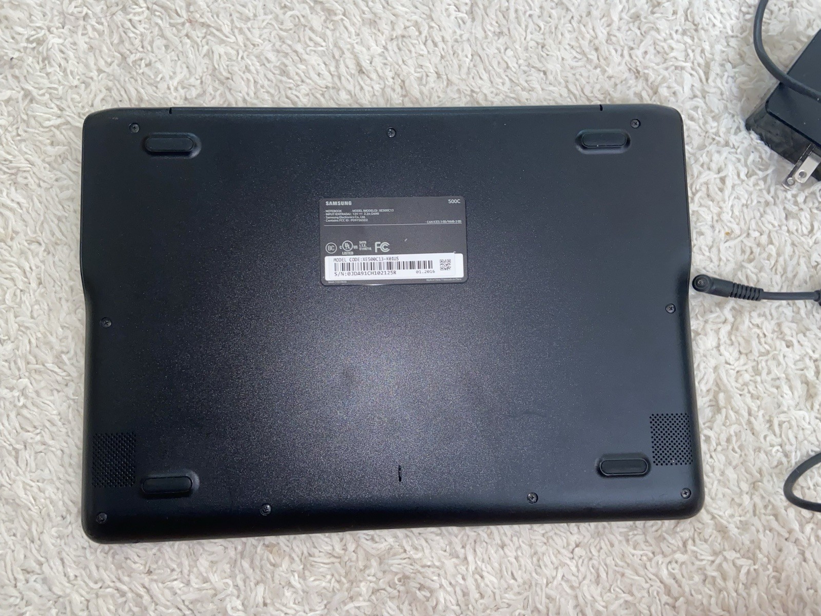 Samsung Chromebook 500C 11.6″ Intel Celeron Black Laptop Wi-Fi Webcam w/ Charger