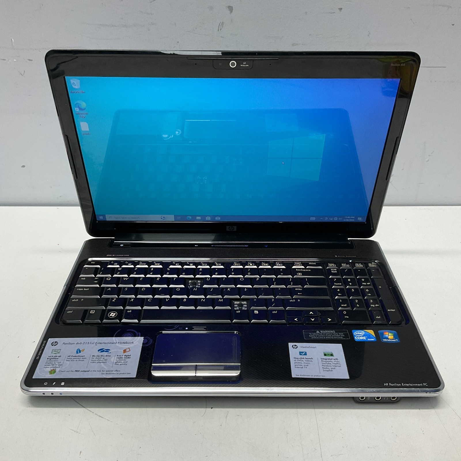 HP PAVILION DV6 Laptop Intel Core i3-M350 @ 2.27 GHz 4GB 50GB HDD Win 10 READ