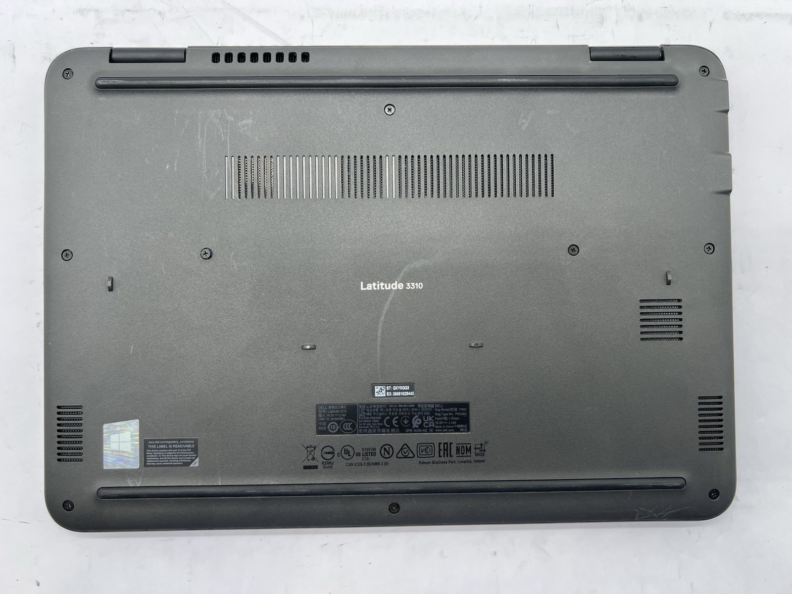 Dell Latitude 3310, i5-8265U CPU, @ 1.60GHz, 8GB RAM, 256GB NVMe-No OS/Adapter