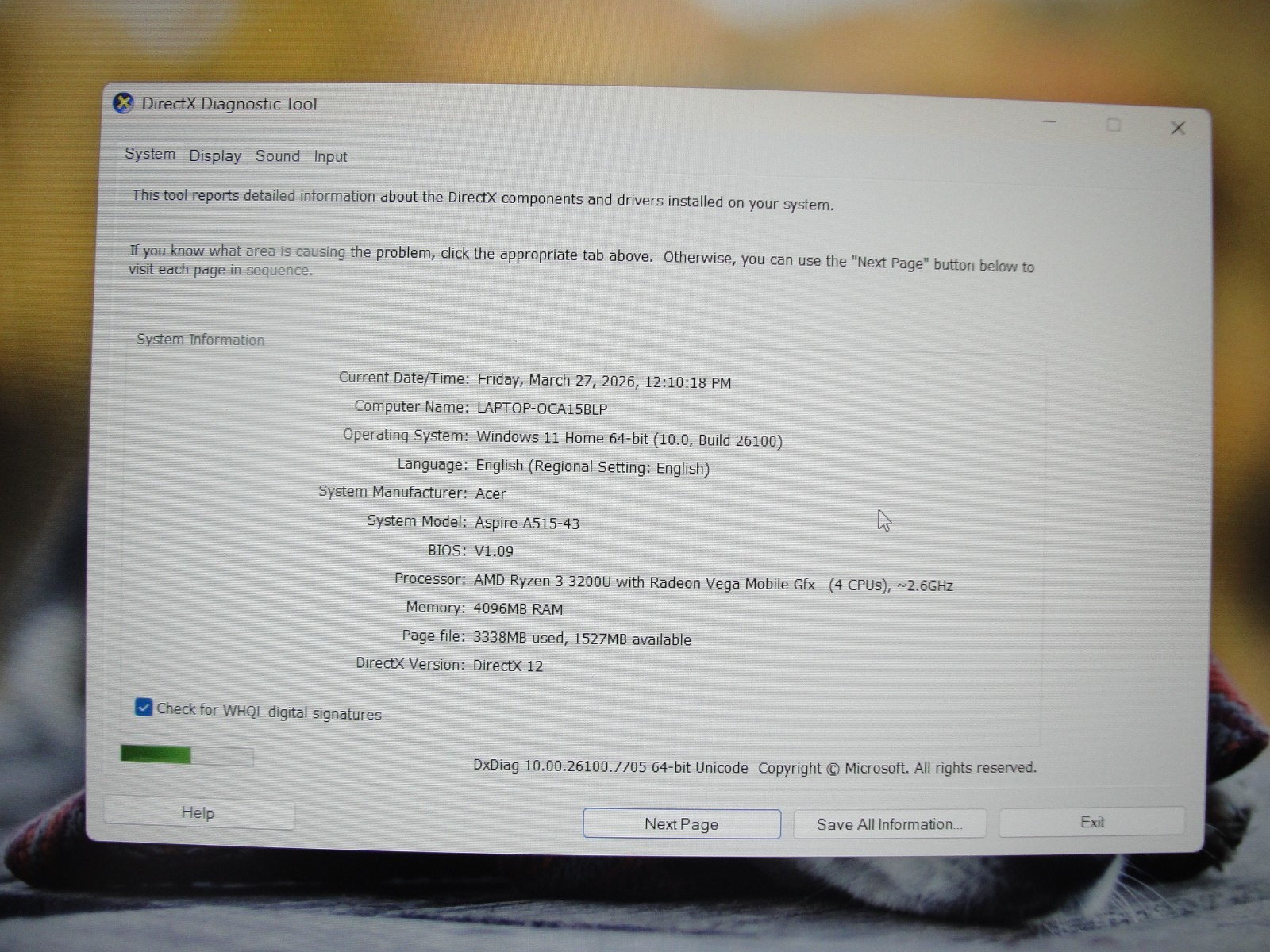 Acer Aspire 5 A515-43-R19L 15.6″FHD AMD Ryzen 3 3200U 2.6GHz 4GB RAM 128GB SSD