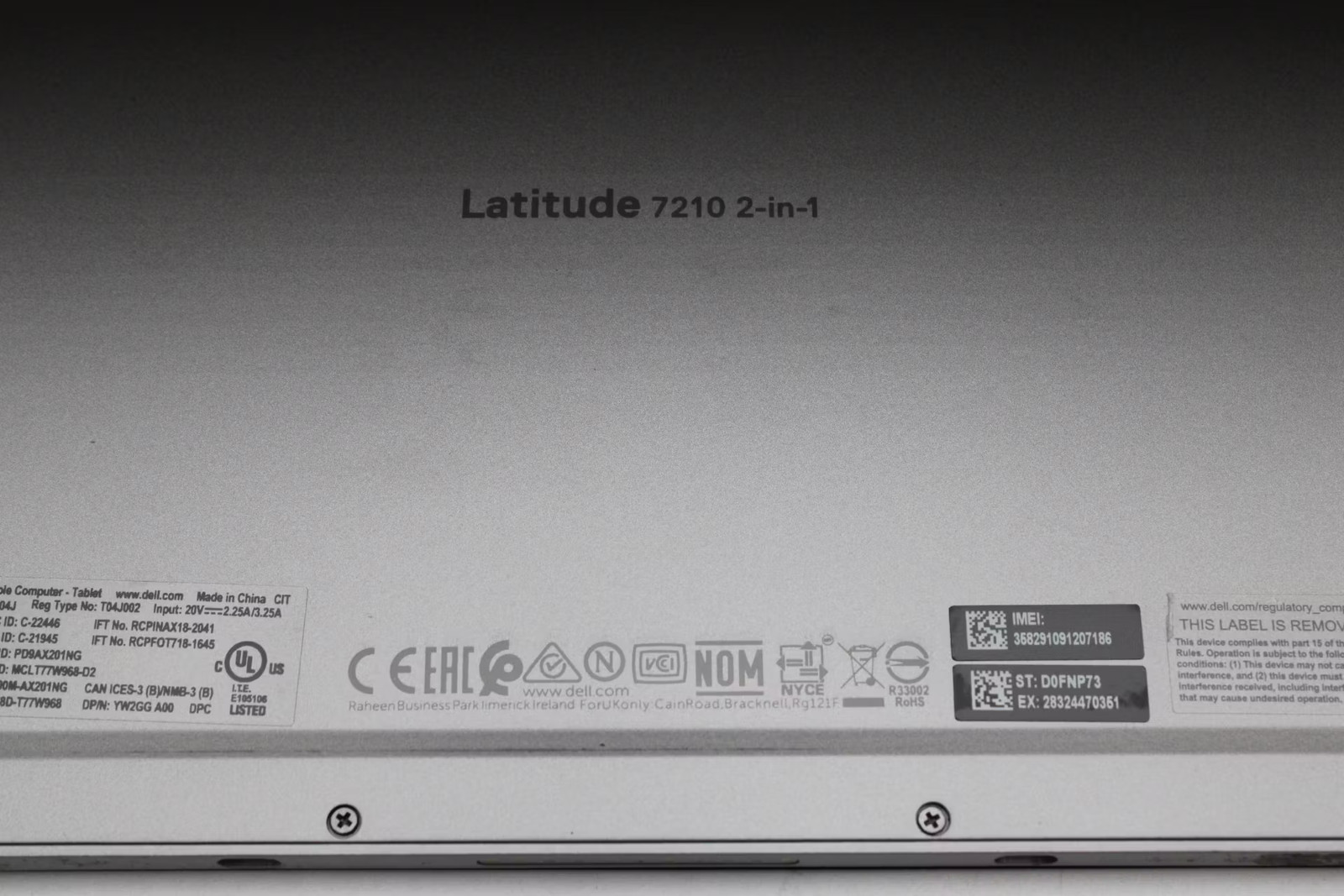 Dell Latitude 7210 2-in-1 Used 12.3″ i5-10310U, 16GB RAM, 256GB NVMe, No Keyb…