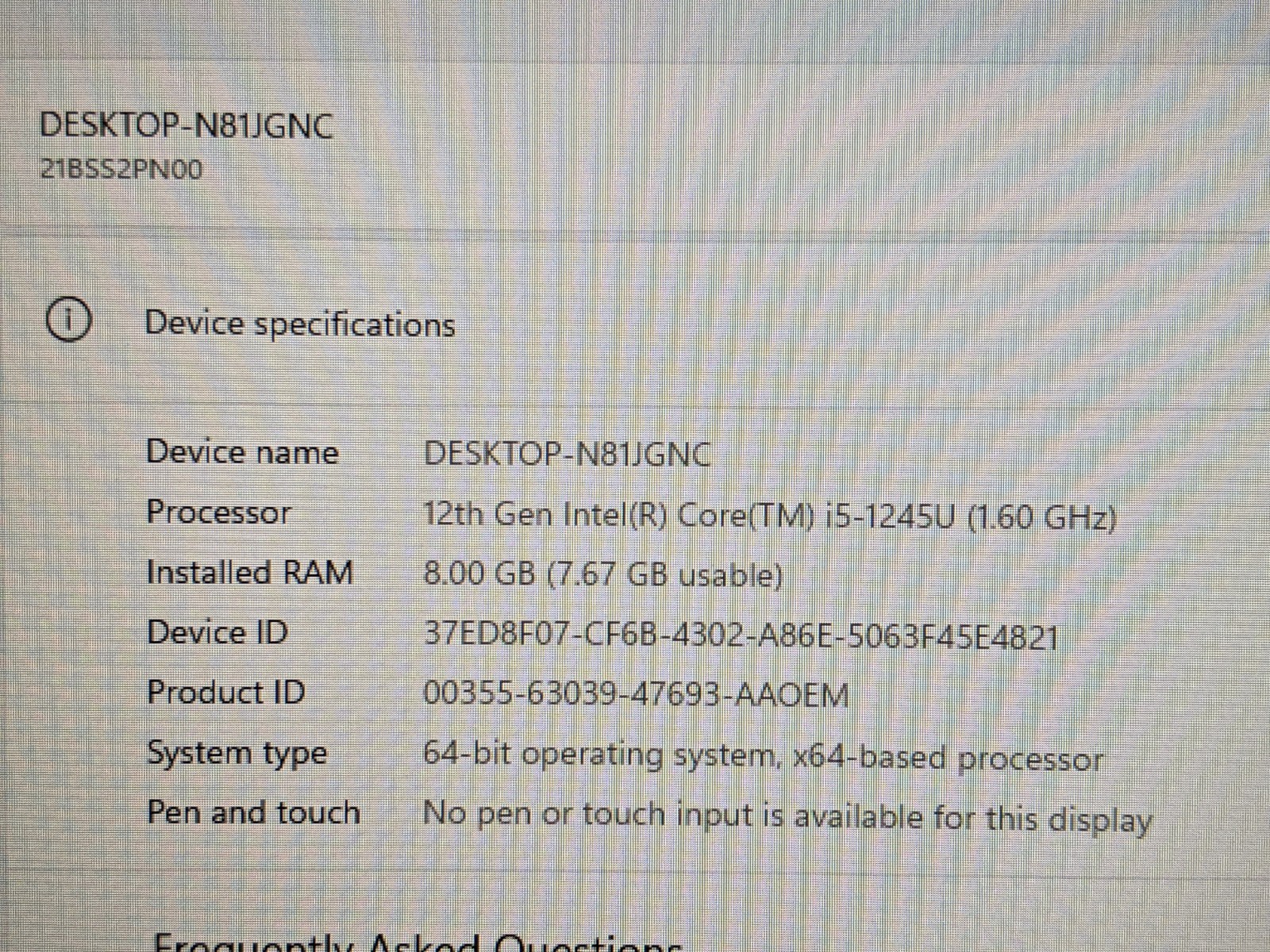 Lenovo ThinkPad T14s Gen 3 14″FHD+ i5-1245U 1.6GHz 8GB 256GB SSD W11P WTY-26 +PA