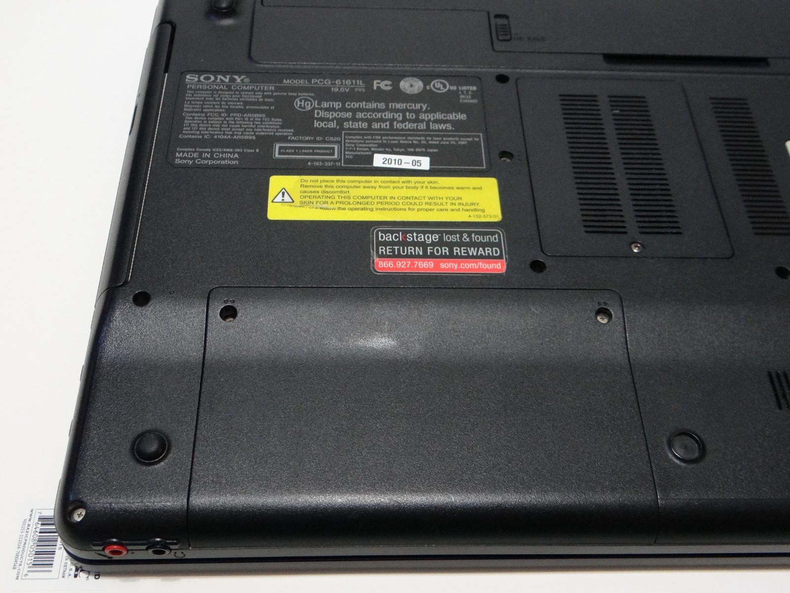 Sony VAIO VPCEE31FX 15.5″ Laptop – AMD Athlon II – 4GB DDR3 RAM – NO HDD/SSD