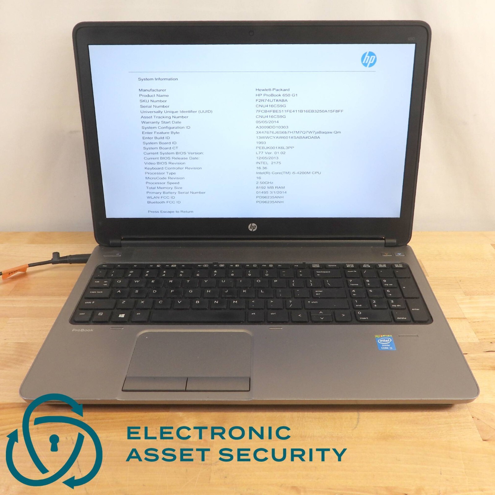 HP ProBook 650 G1 i5-4200m 2.50GHz 8GB RAM (no drive)