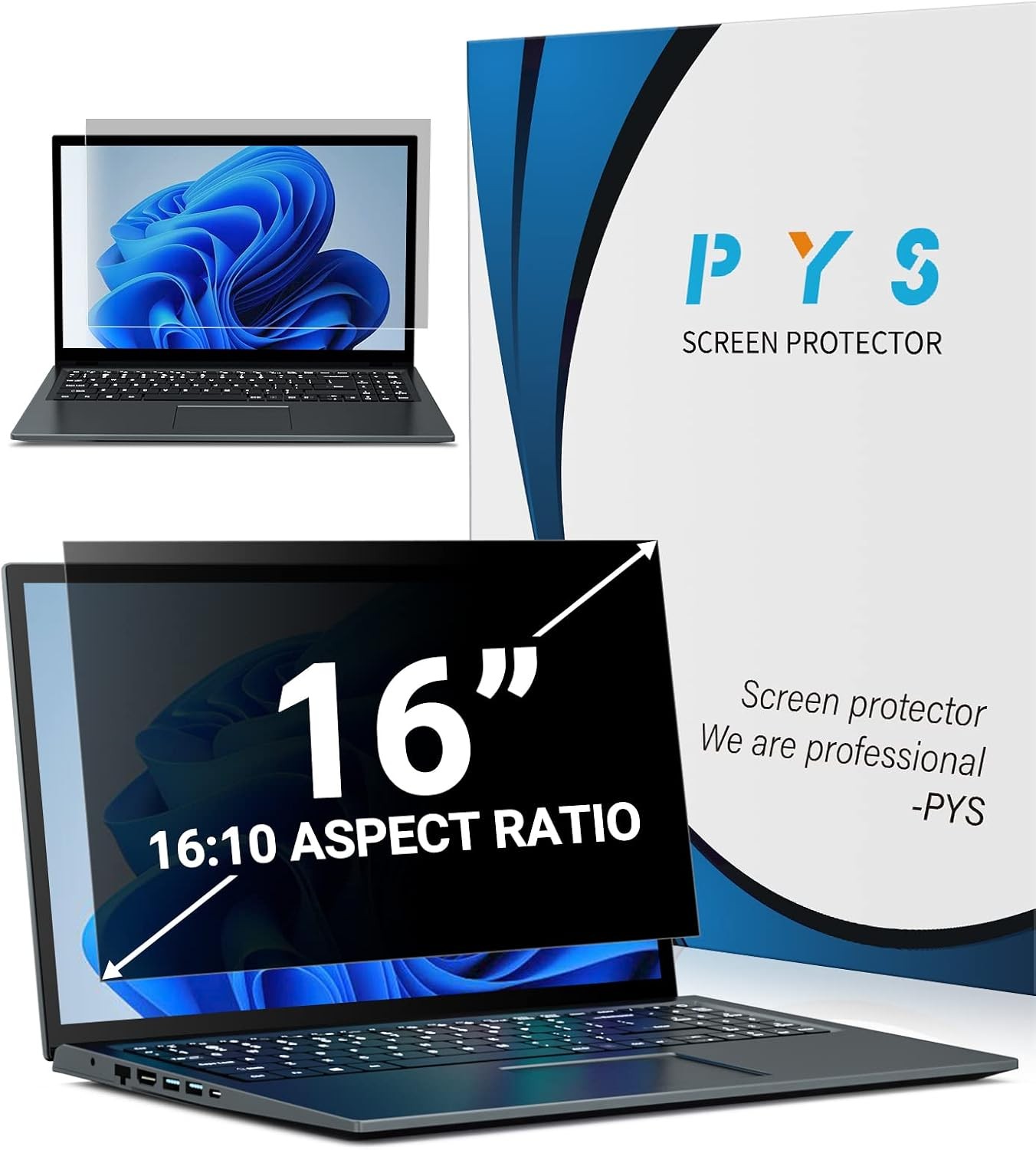 16 Inch Laptop Privacy Screen – Removable Shield for 16:10 Widescreen Displays