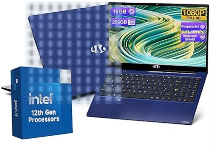 15.6 FHD Laptop Student Laptop 16GB RAM 256GB SSD Intel Pentium Quad-Core N100