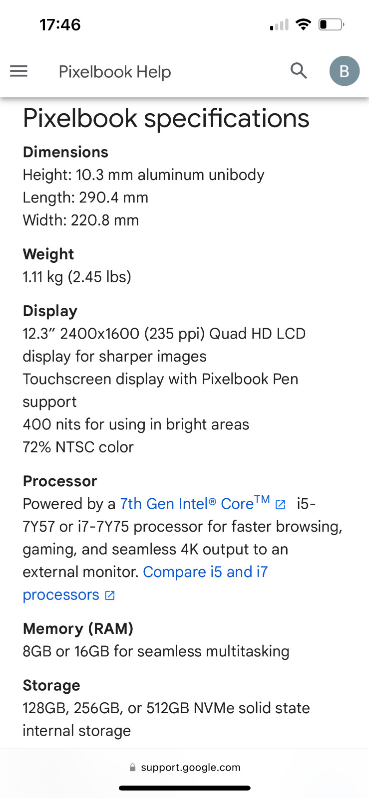 silver google pixelbook laptop 12.3 inch screen, mother board dead