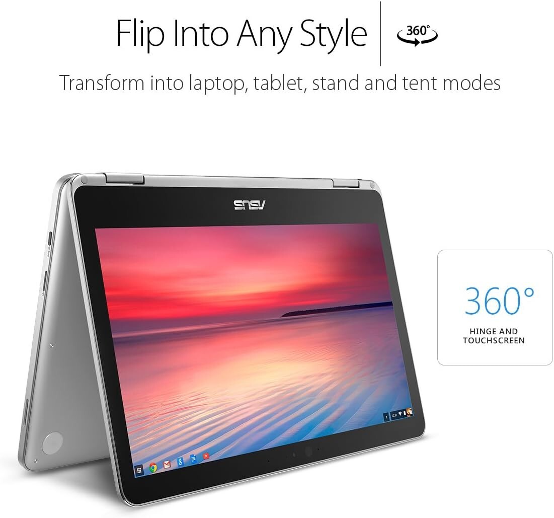 ASUS Chromebook Flip C302CA-DH54 12.5″ (64GB eMMC, Intel Core m5 6th Gen.,…
