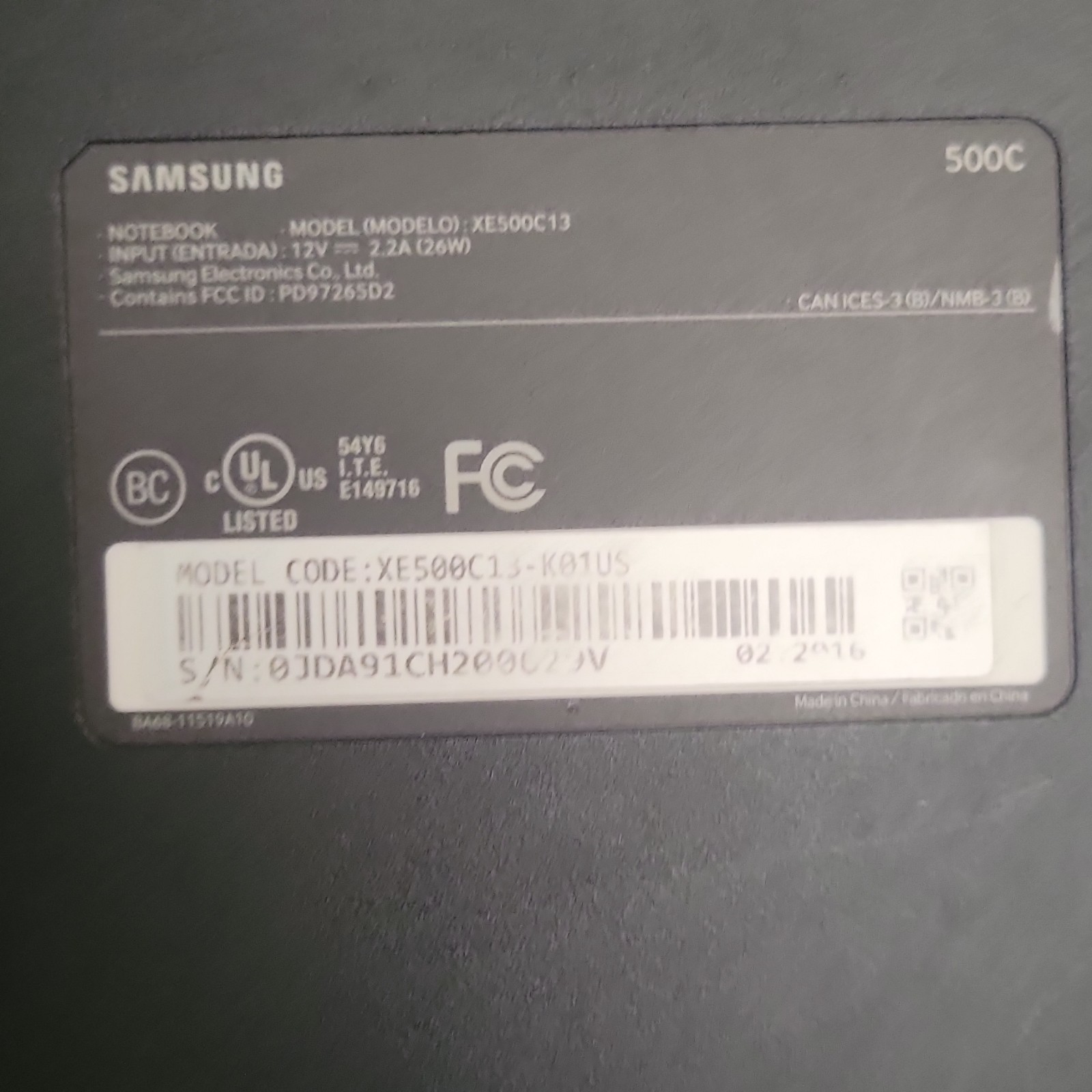 Samsung Chromebook Laptop Intel Celeron Chrome OS Gray Built-in Webcam