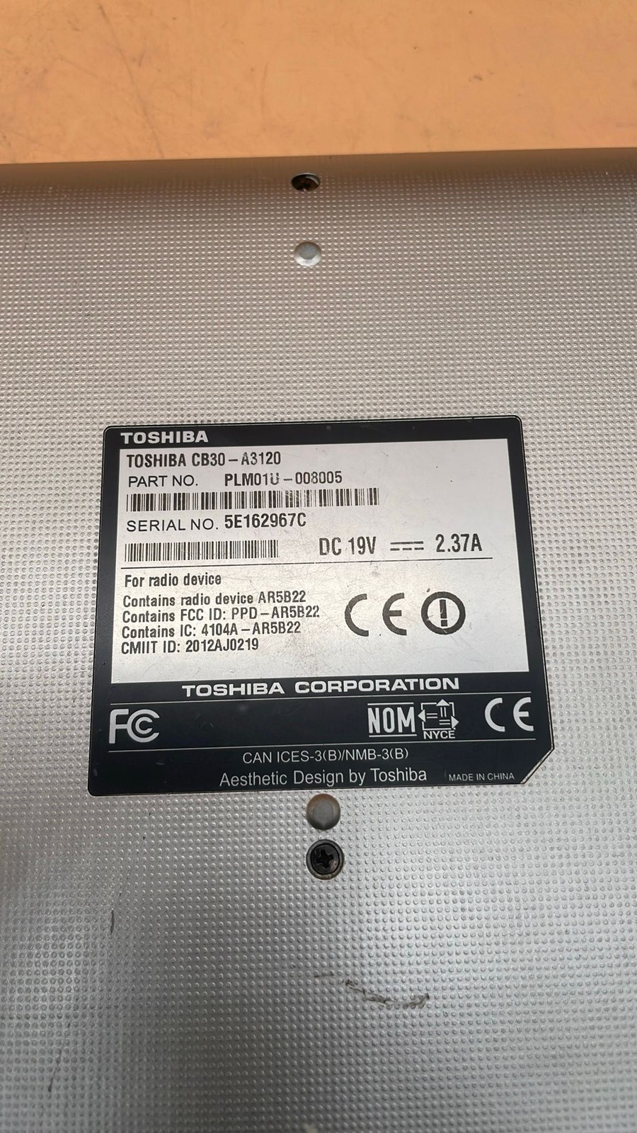 Acer CB3-431/CP311-3H/C871 & Toshiba CB30-A3120 No HDD Laptop Lot of 4