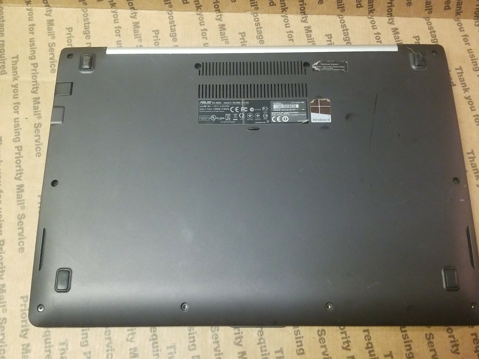 ASUS Ultrabook VivoBook S400CA-UH51T Intel Core i5 3rd Gen 3317U 8GB UNTESTED
