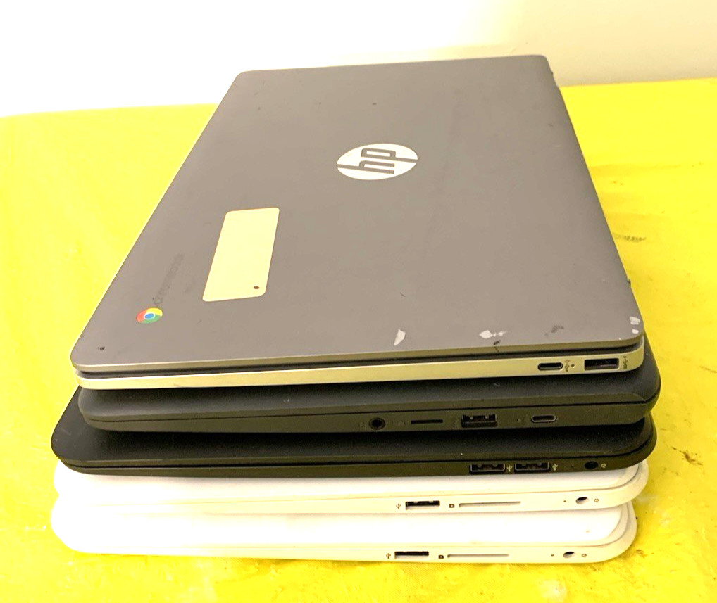 Lot Of 5 HP Chrome book Laptops