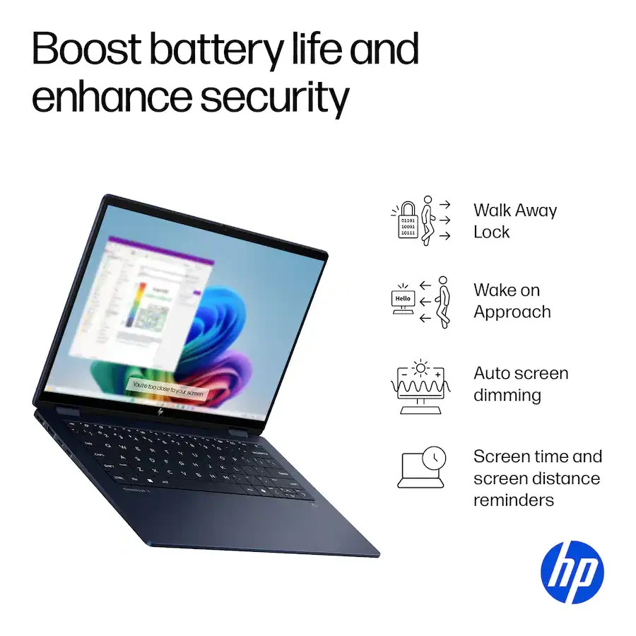 HP – OmniBook X Flip 2-in-1 – Copilot+ PC – 14″ 2K Touch-Screen Laptop – Intel C