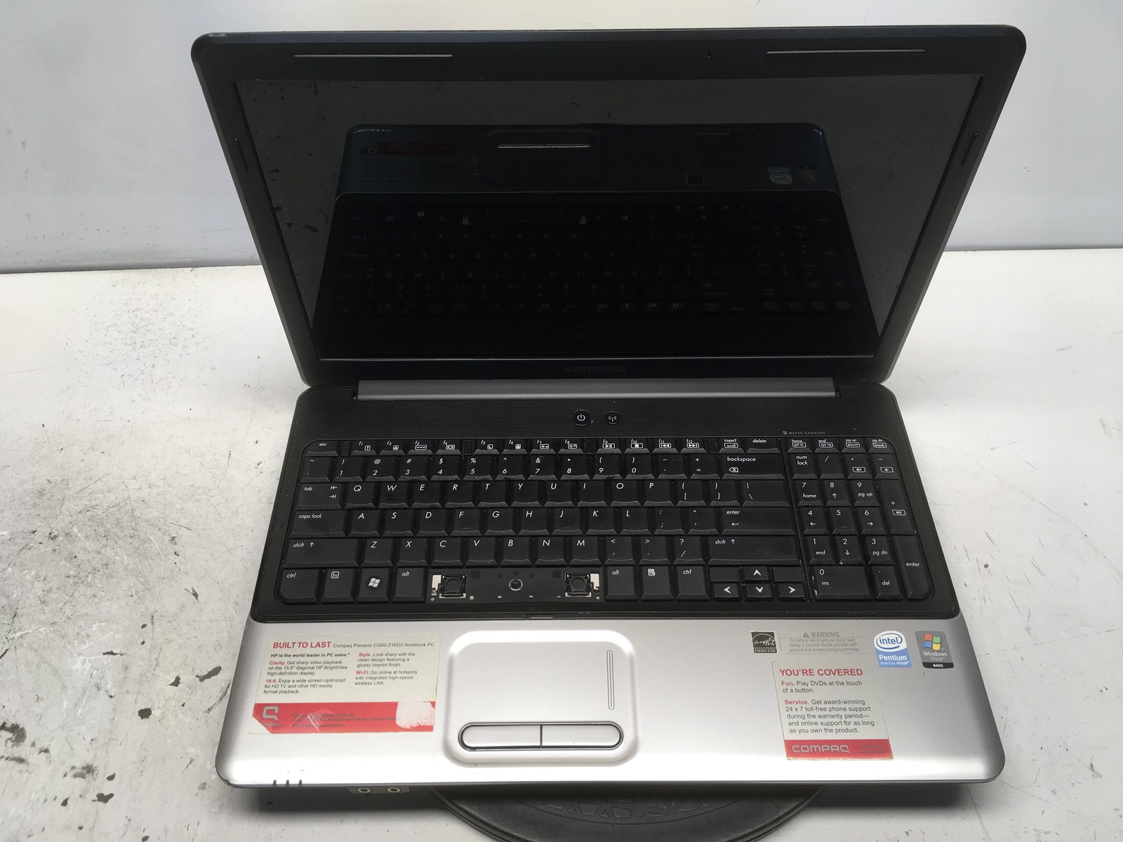 Compaq Presario CQ60-216DX Intel Pentium Dual-Core No RAM NO HDD No Batt
