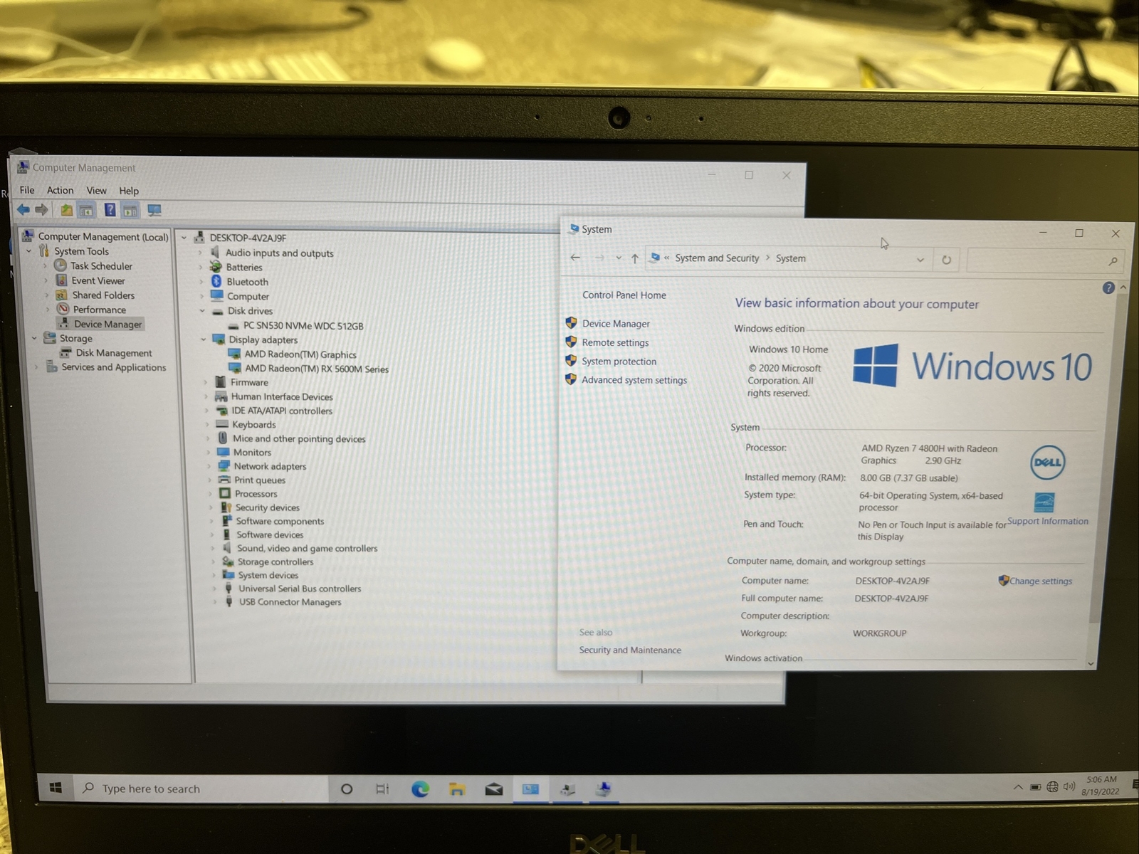 Dell G5 SE 5505 – 15.6 inch (512GB, AMD Ryzen 7, 2.90GHz, 8GB) Notebook/Laptop