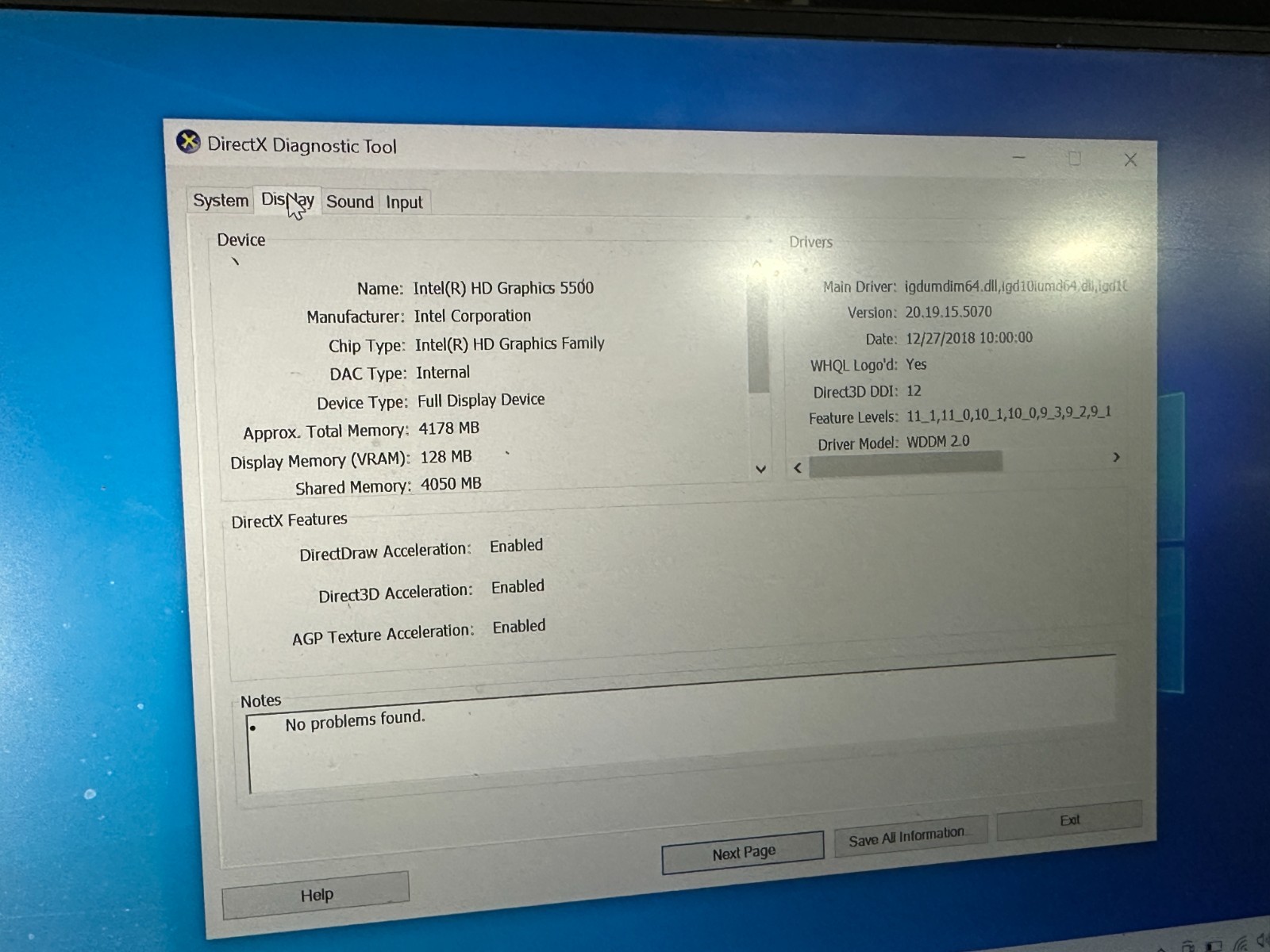 DELL XPS 13 9343 LAPTOP WINDOWS 10 HOME , 256 GB SSD 8 GB RAM – READ DESCRIPTION