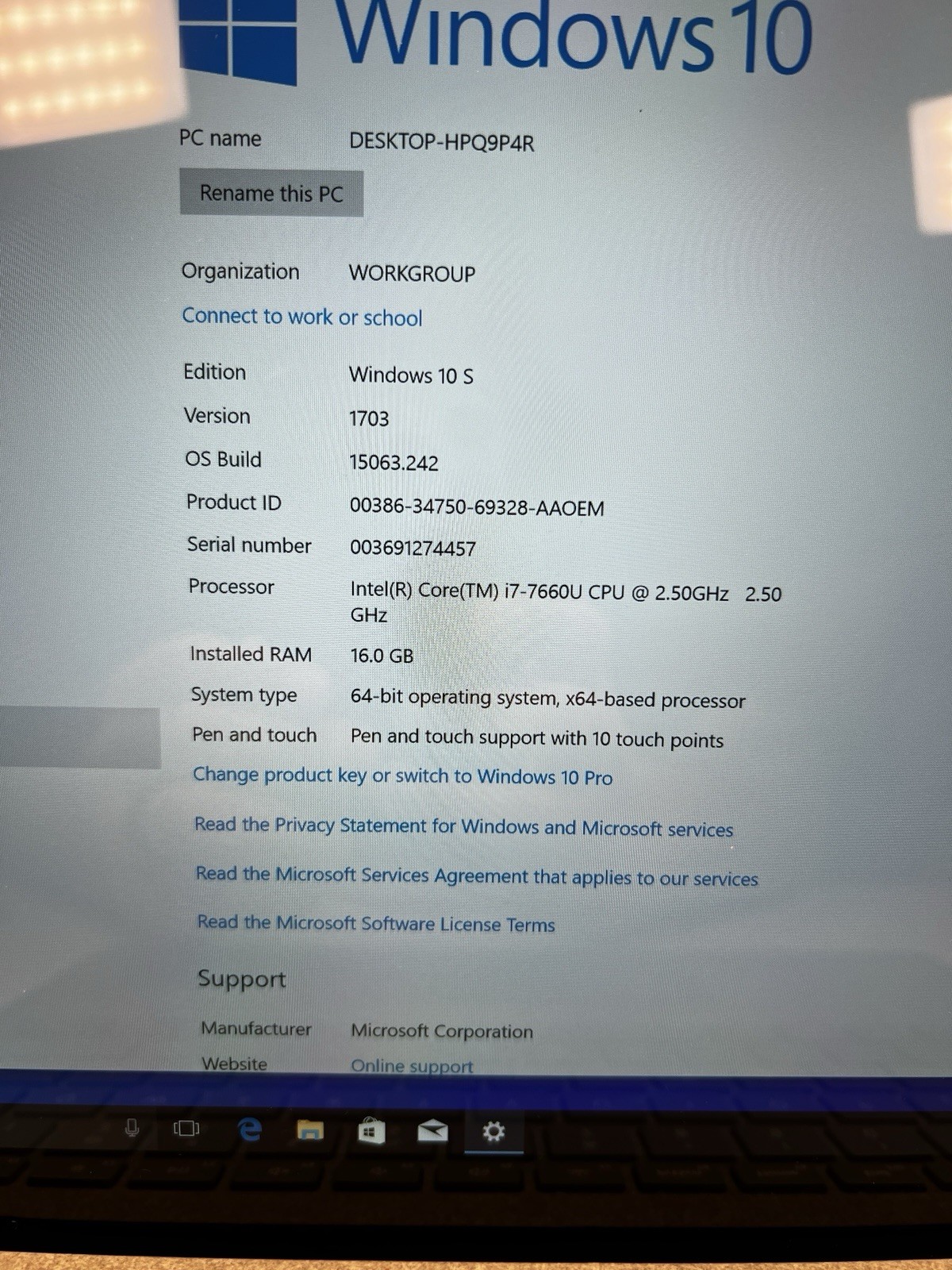 Microsoft Surface Laptop 13.5” (512 GB, Intel Core i7 7th Gen., 16 GB) -…
