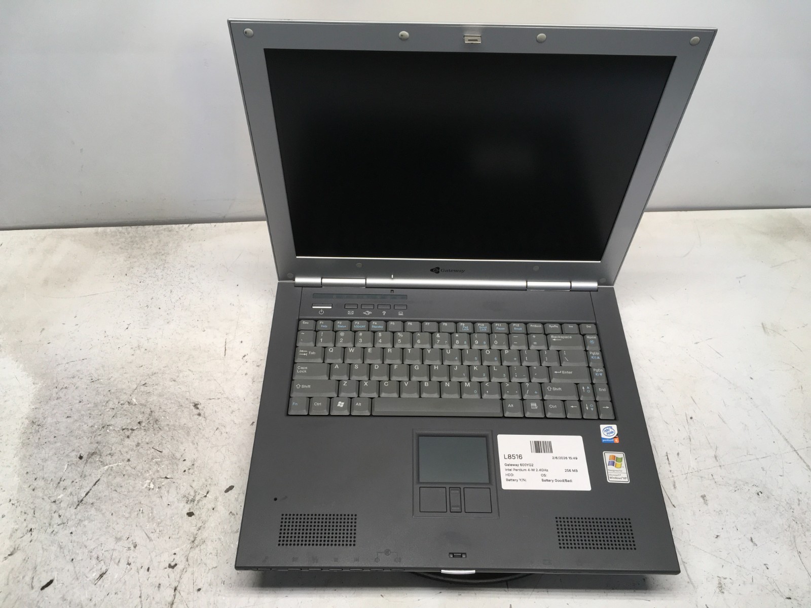 Gateway 600YG2 Intel Pentium 4-M 2.4GHz 256 MB NO HDD