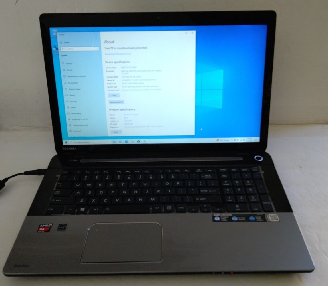 TOSHIBA SATELLITE L75D-S7280 17.3″ 640GB 8GB AMD A4-5200APU 2.00 GHz Win 10 PRO