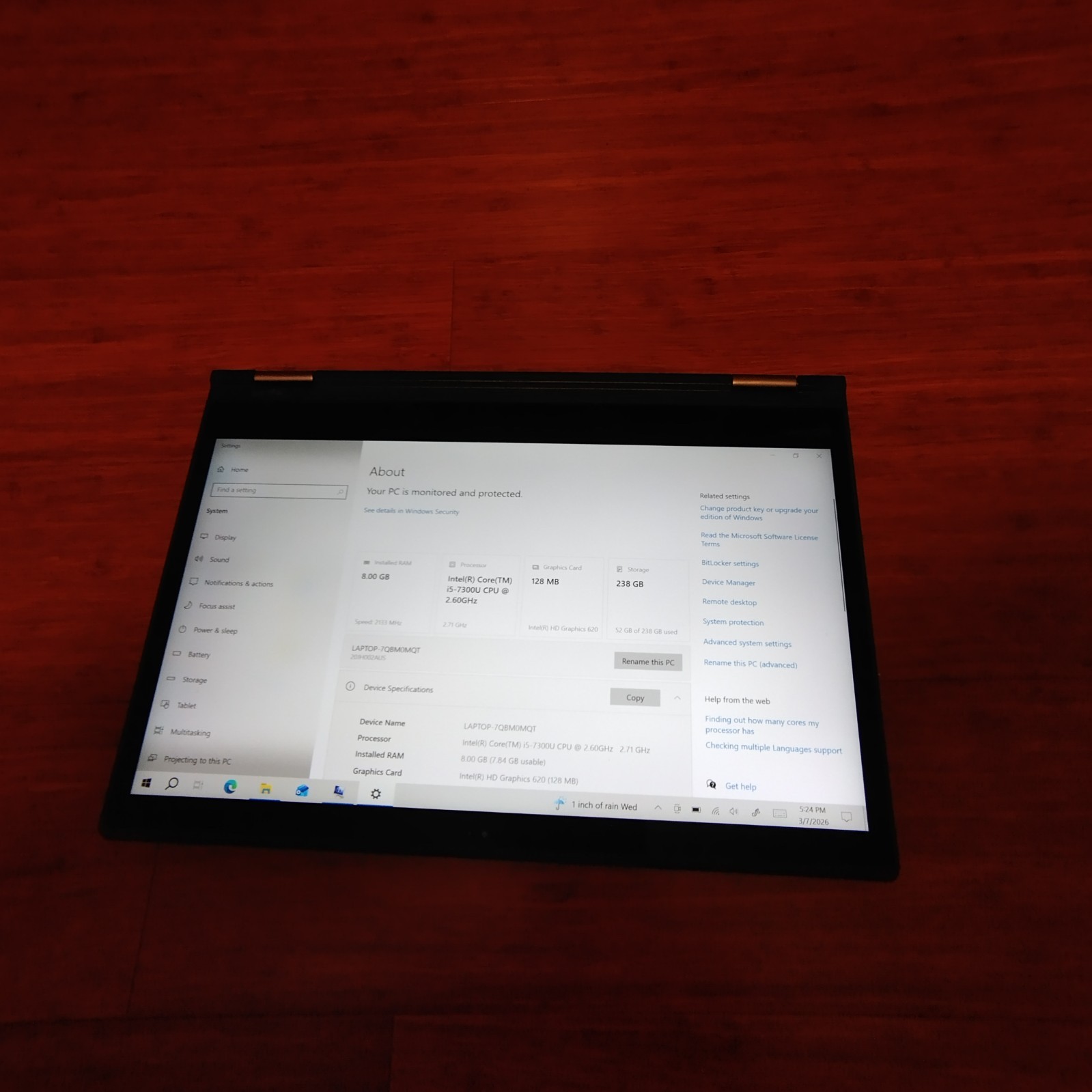 Lenovo ThinkPad Yoga 370 Intel i5-7300U 8GB RAM 256 GB SSD Win 11 Pro