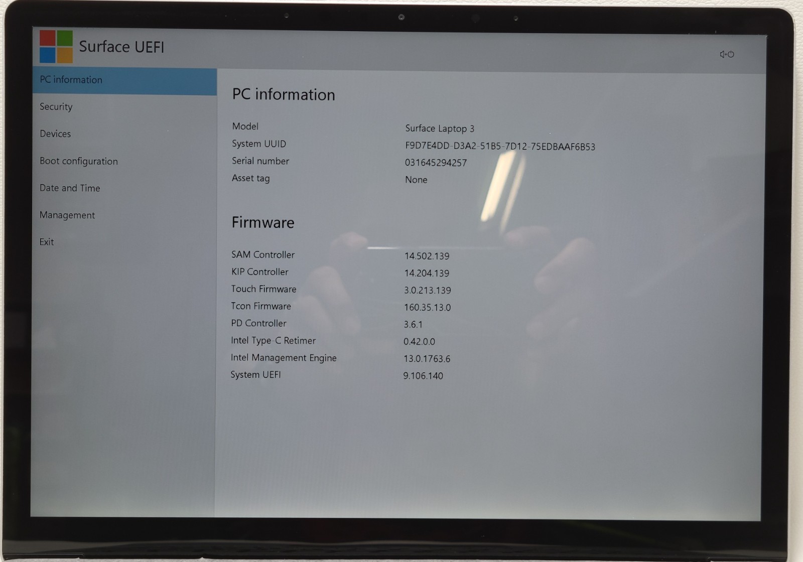 Surface Laptop 3 256GB i7-1065G7 16GB RAM NO ADAPTER (UID ME791A8F0D)